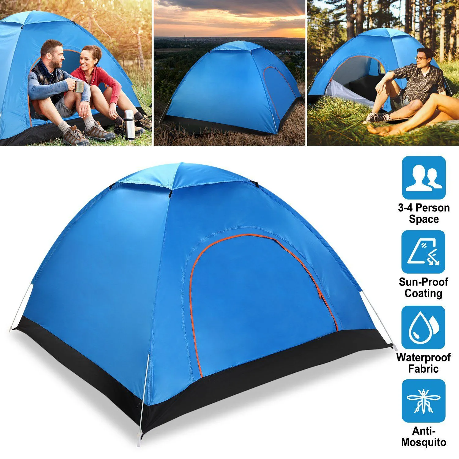 4 Persons Camping Waterproof Tent