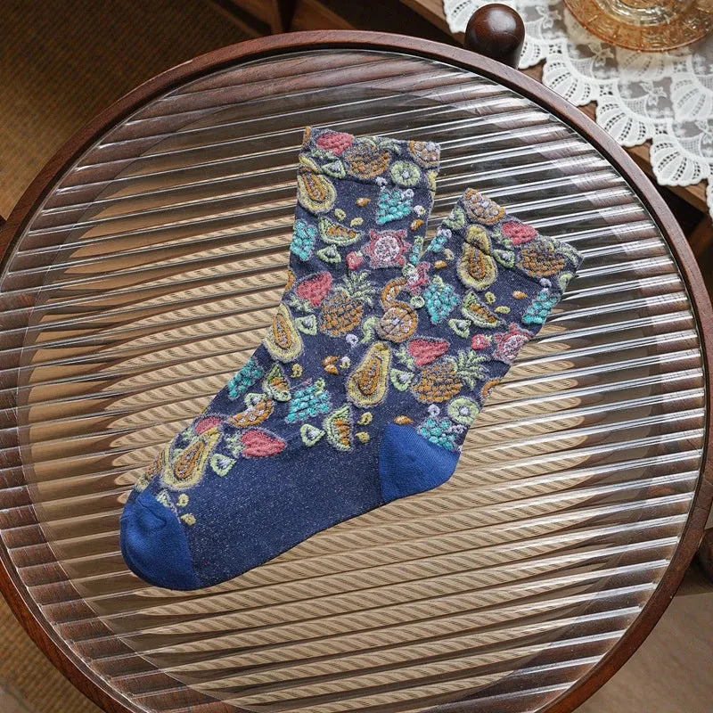 5 Pairs Ethnic Style Socks
