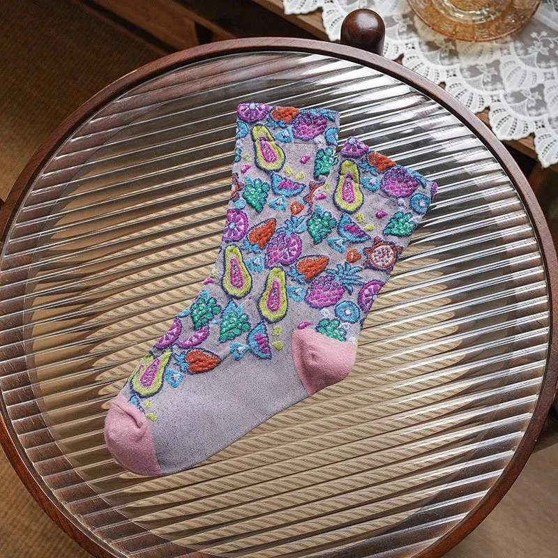 5 Pairs Ethnic Style Socks