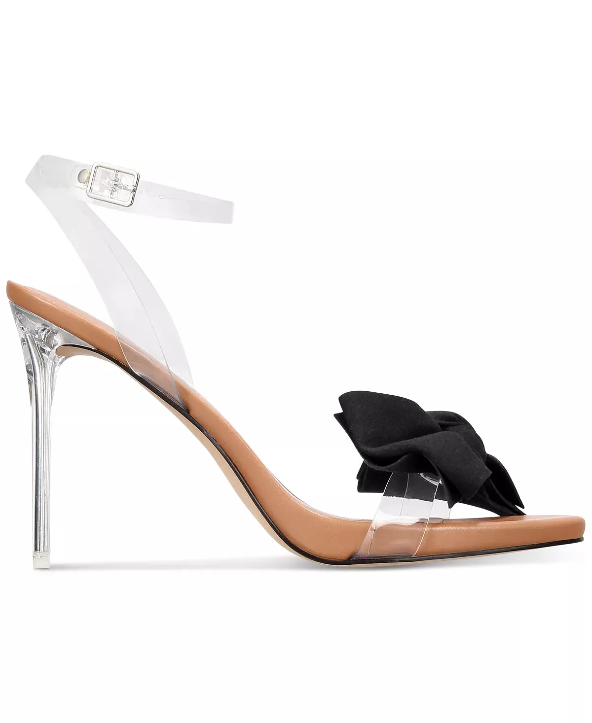 AAJ By Aminah Women's Yahira Lucite Heel Bow Dress Sandals  Color Lucite Size 9M