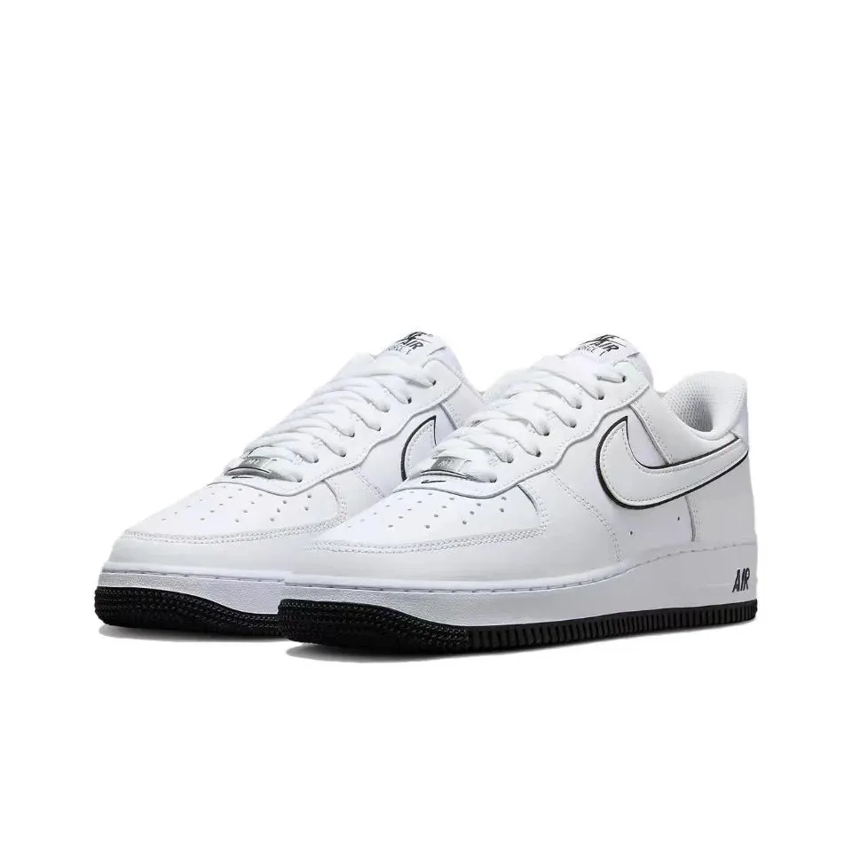 Air Force 1 Black & White Skate Shoes – Nike AF1 Casual Sports Sneakers for Men & Women, Comfortable Streetwear