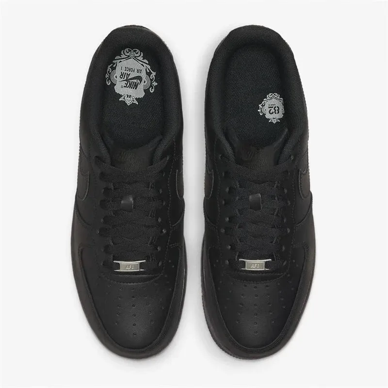 Air Force 1 Black & White Skate Shoes – Nike AF1 Casual Sports Sneakers for Men & Women, Comfortable Streetwear