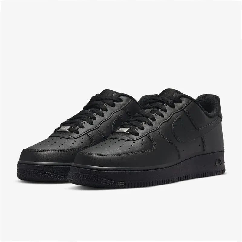 Air Force 1 Black & White Skate Shoes – Nike AF1 Casual Sports Sneakers for Men & Women, Comfortable Streetwear