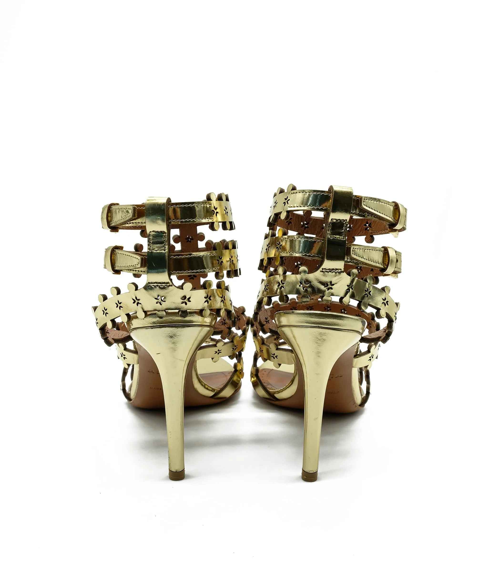 Alaia Gold Heels Sandals  37 RJC1521