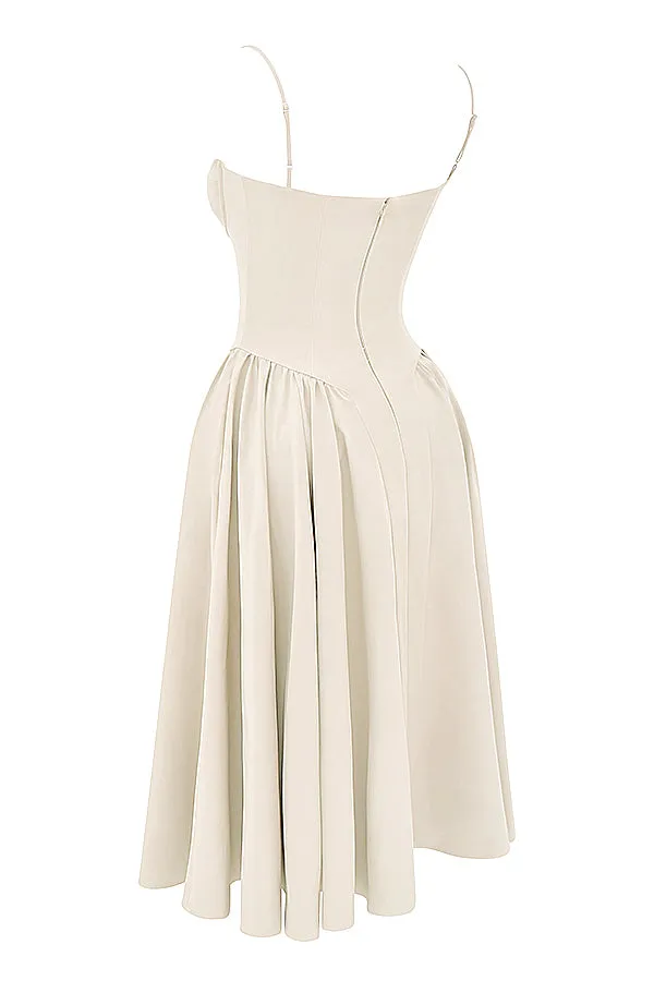 Althea – Twill Corset Midi Dress