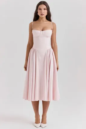 Althea – Twill Corset Midi Dress