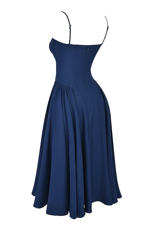 Althea – Twill Corset Midi Dress