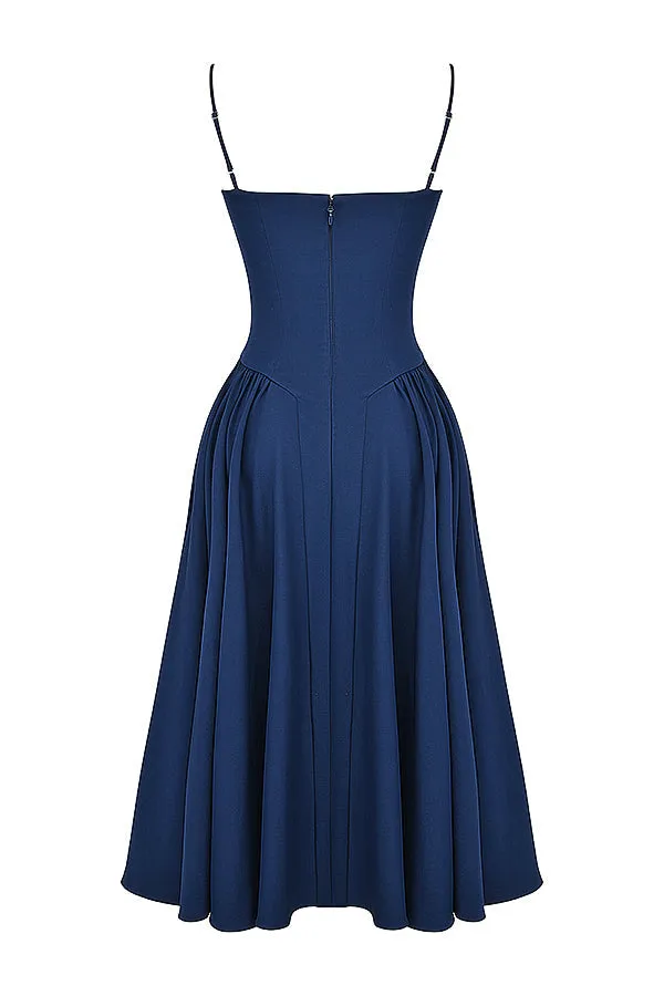 Althea – Twill Corset Midi Dress