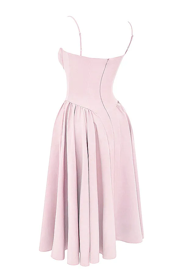 Althea – Twill Corset Midi Dress