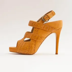 Anna High Heel | Mustard Calfskin Leather
