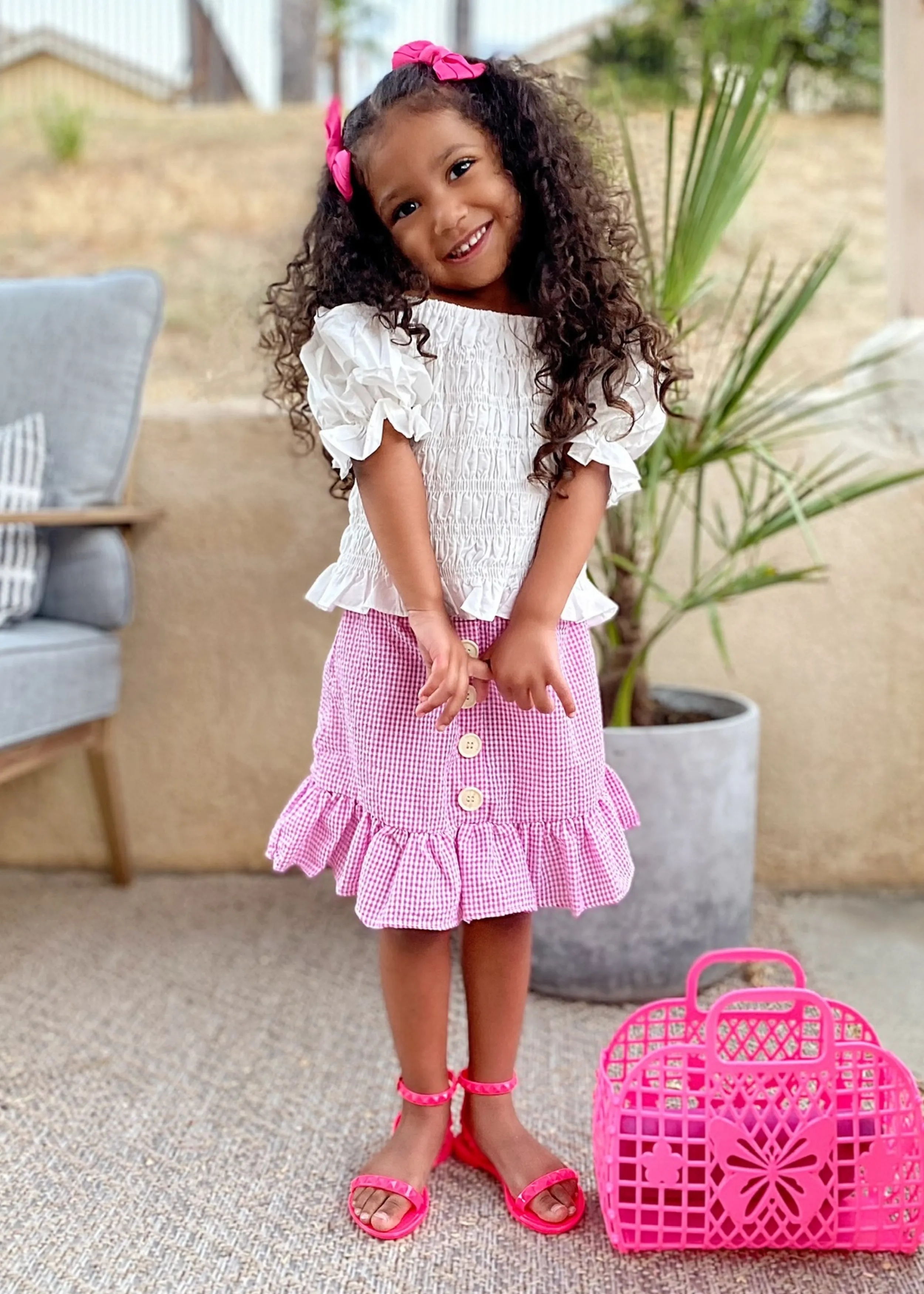 Aria Kid's Neon Pink Sandal