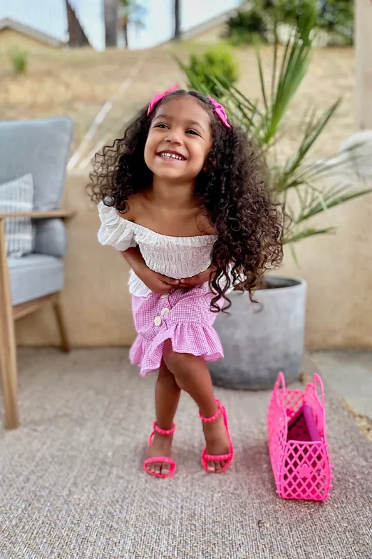 Aria Kid's Neon Pink Sandal