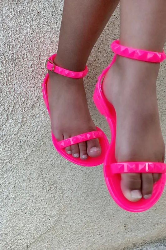 Aria Kid's Neon Pink Sandal