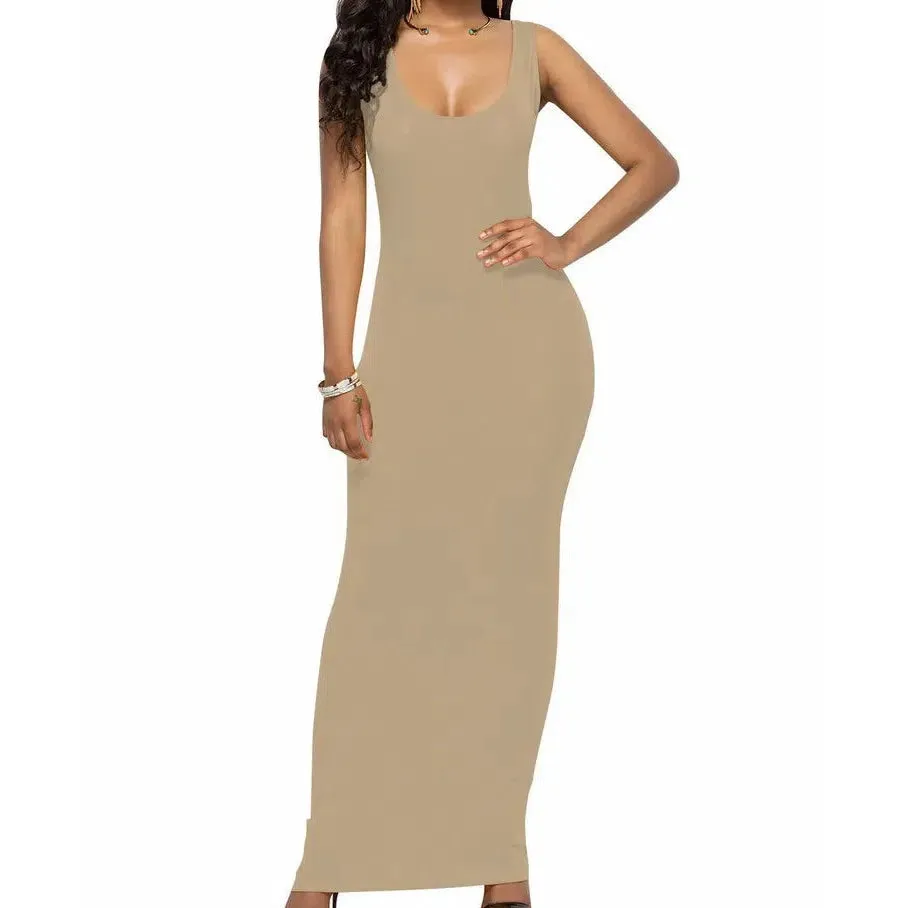 Basic Vest Long Summer Dress Women Sexy Maxi Party Dress