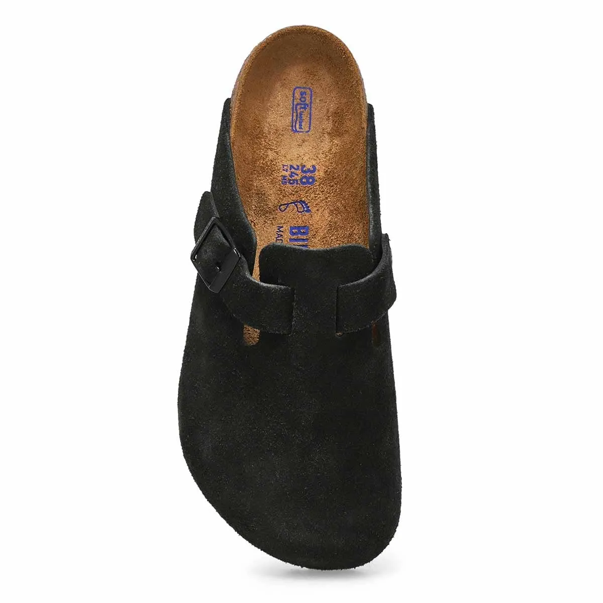 Birkenstock Boston Suede Clogs (Soft Footbed)- Black