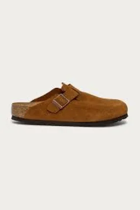 Birkenstock Boston Suede Clogs (Soft Footbed)- Mink