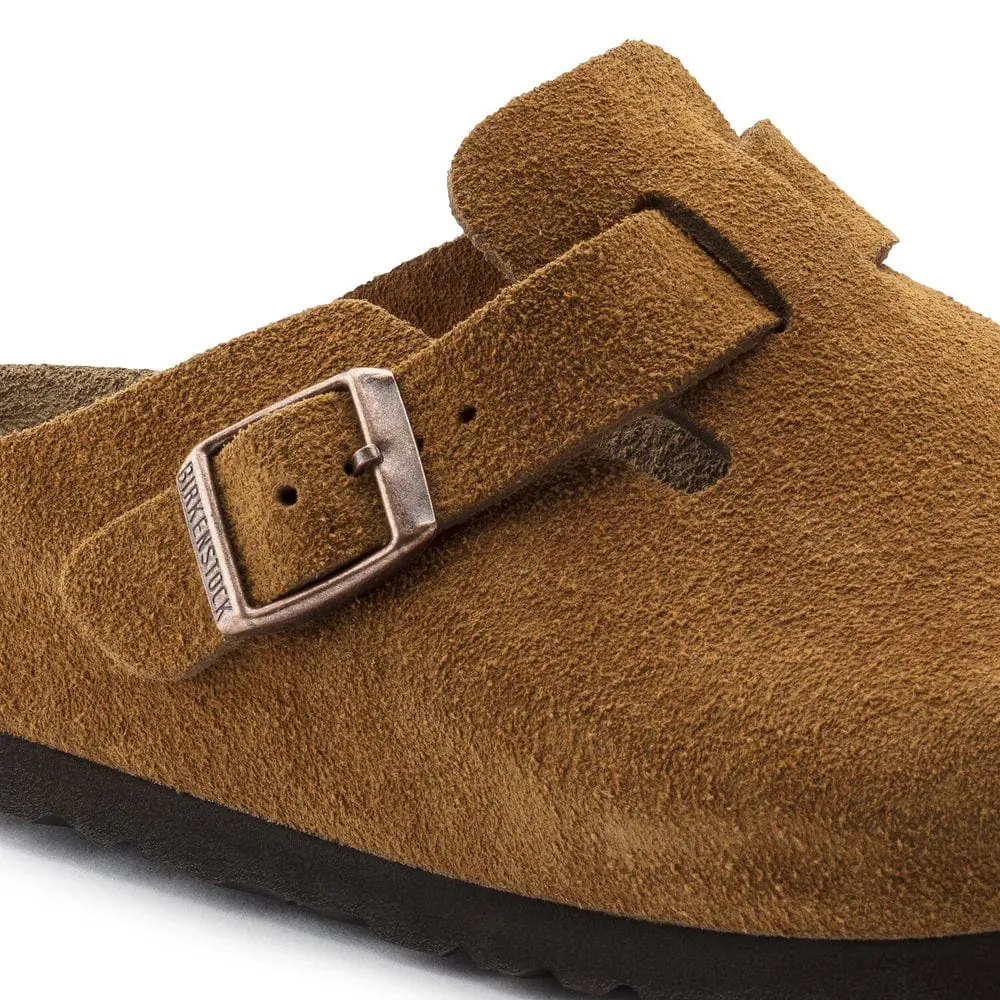 Birkenstock Boston Suede Clogs (Soft Footbed)- Mink