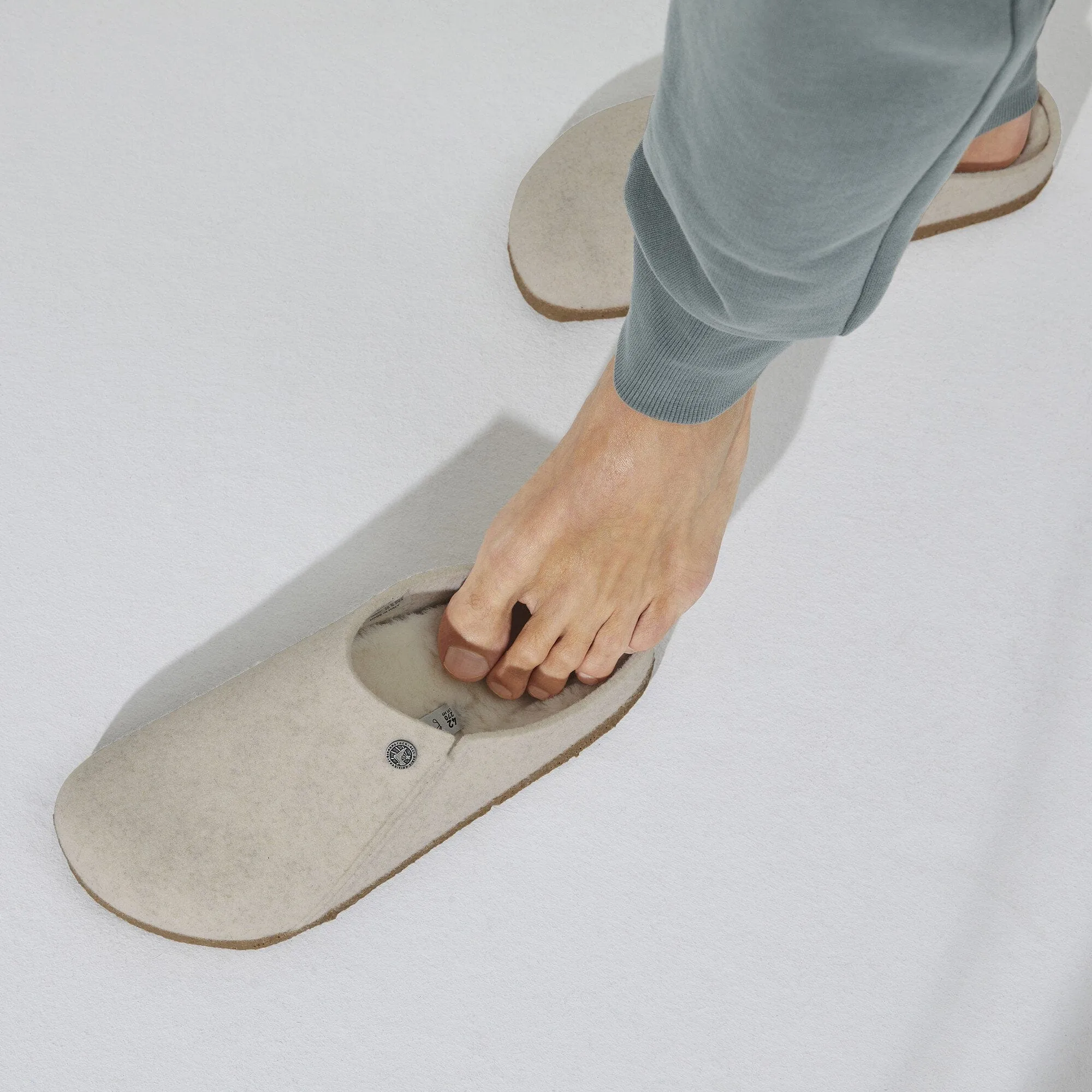Birkenstock Zermatt Shearling Wool Slippers- Ecru