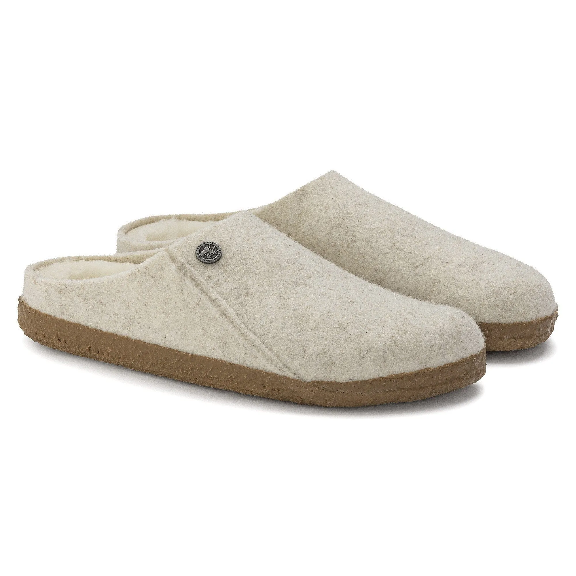 Birkenstock Zermatt Shearling Wool Slippers- Ecru