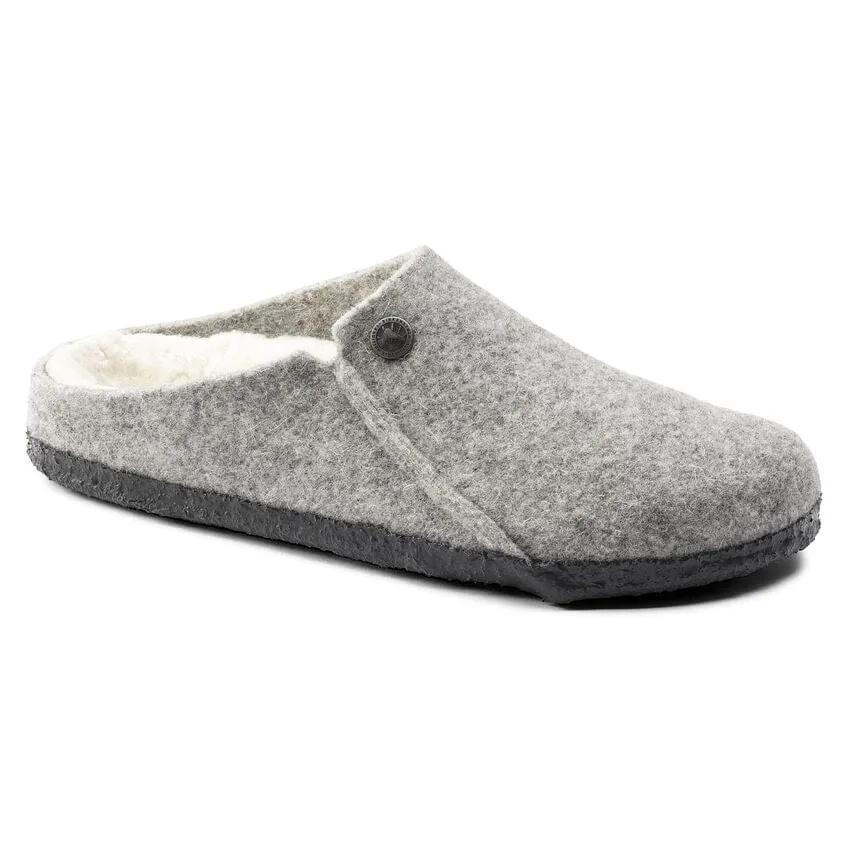 Birkenstock Zermatt Shearling Wool Slippers- Light Grey