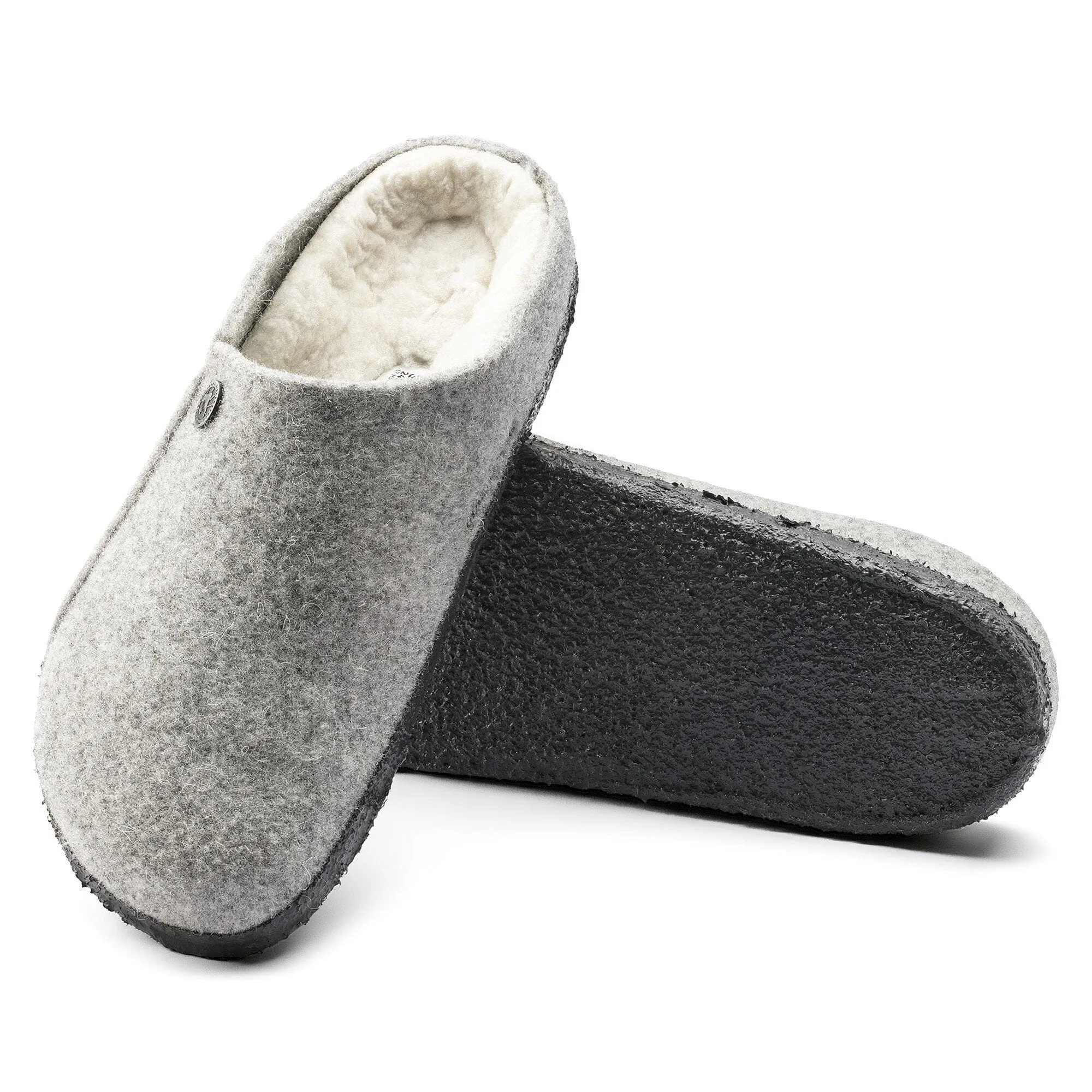 Birkenstock Zermatt Shearling Wool Slippers- Light Grey