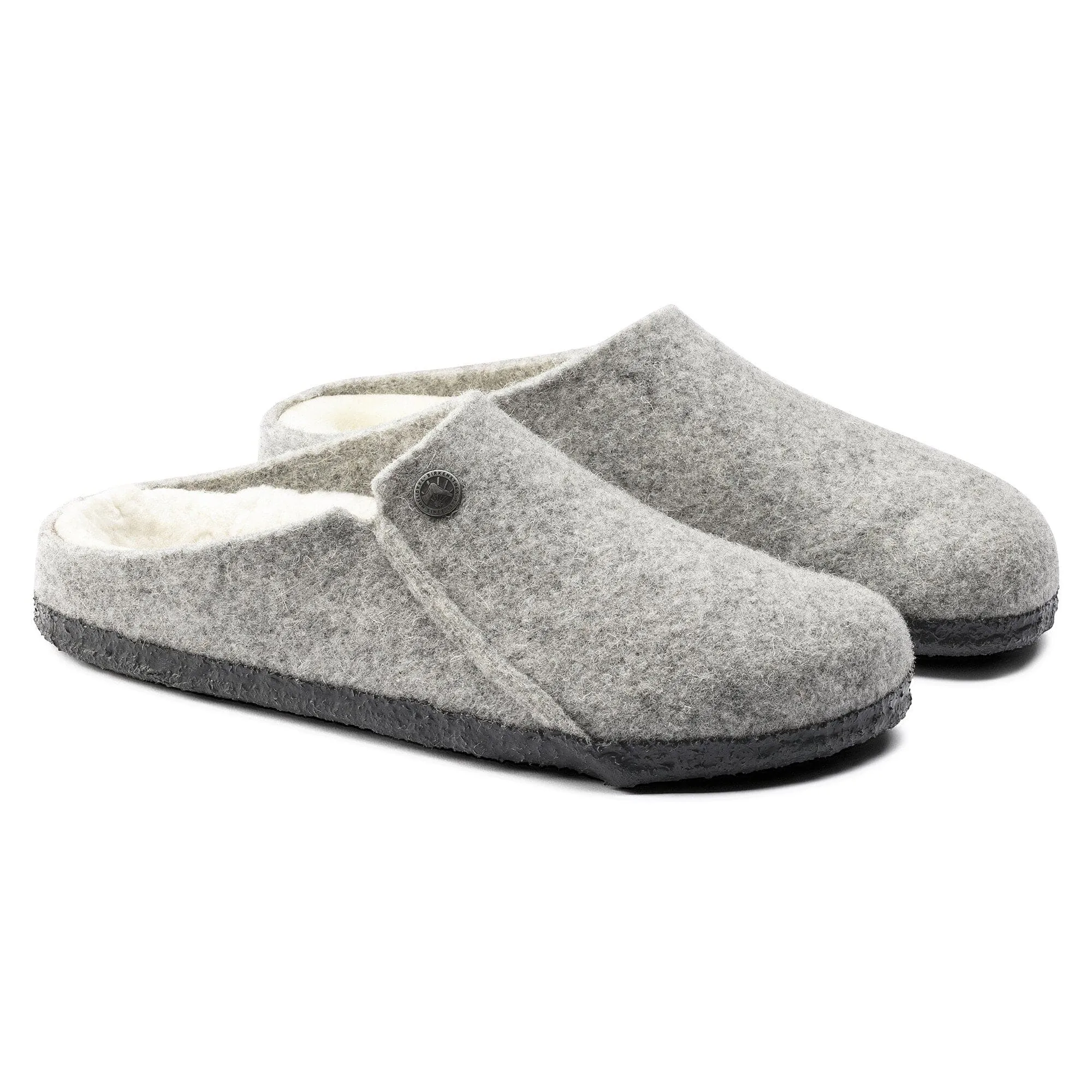 Birkenstock Zermatt Shearling Wool Slippers- Light Grey