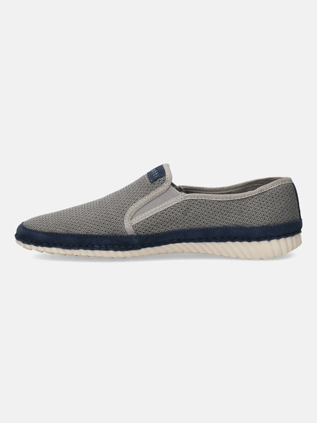 bugatti Light Grey & Blue Loafers