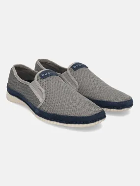 bugatti Light Grey & Blue Loafers