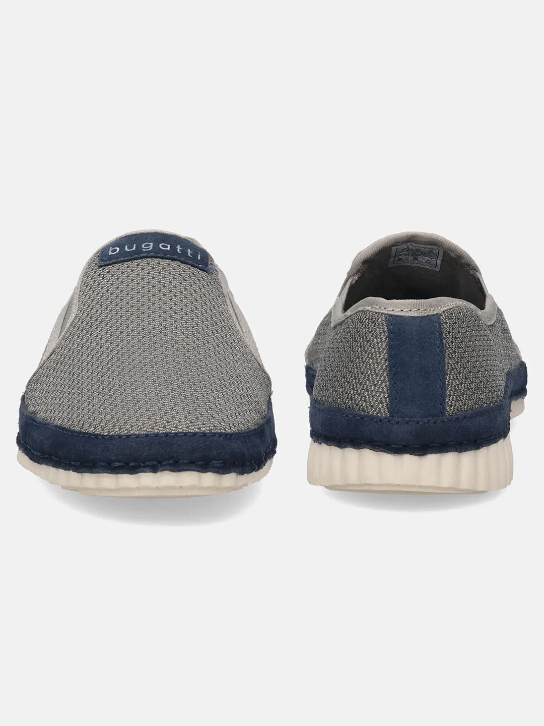 bugatti Light Grey & Blue Loafers