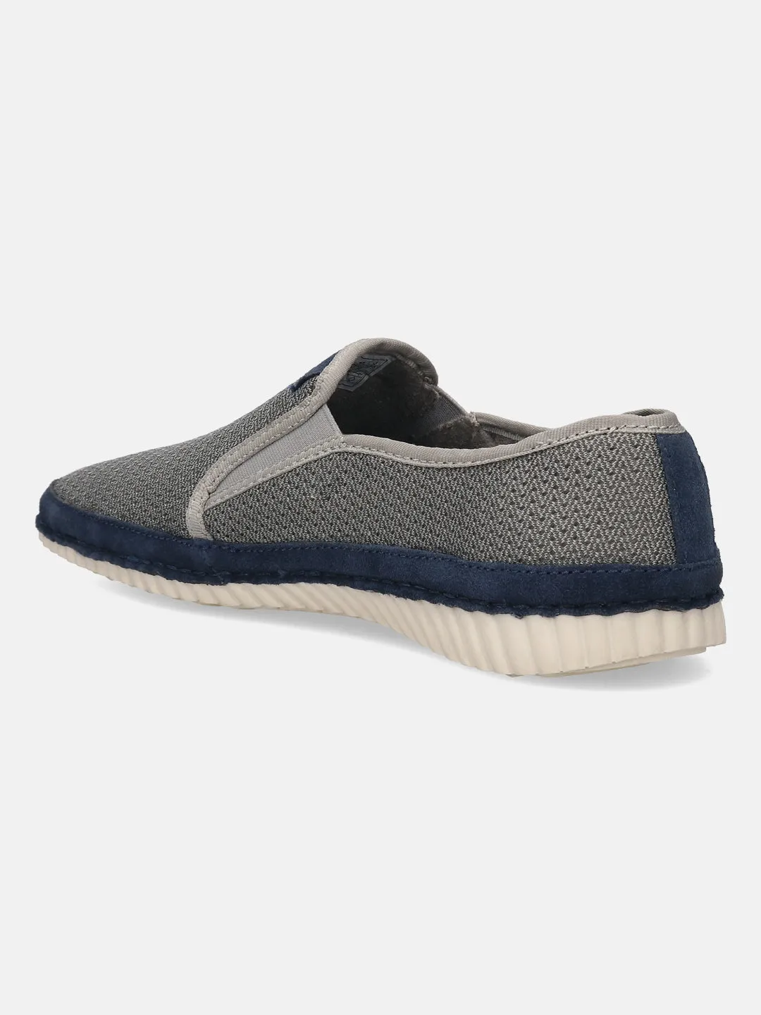 bugatti Light Grey & Blue Loafers