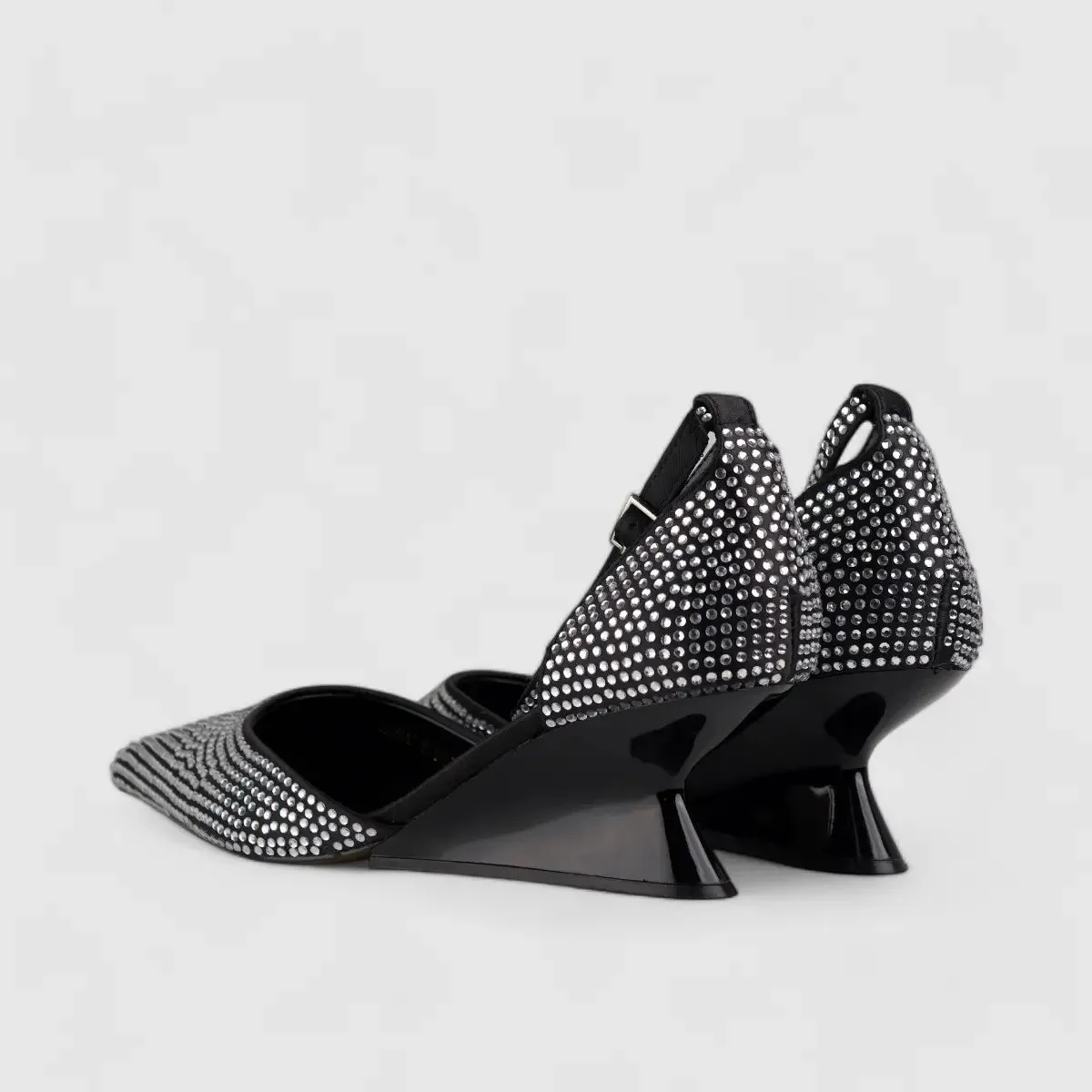 Bulbul Wedge Evening Sandal Black CAR5011