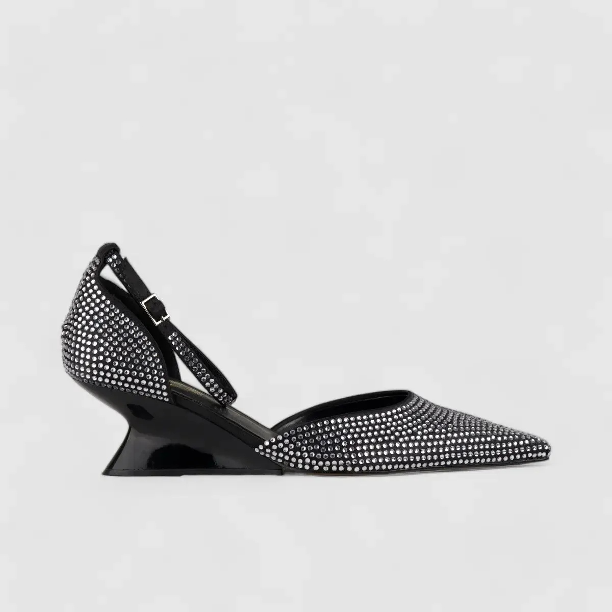 Bulbul Wedge Evening Sandal Black CAR5011