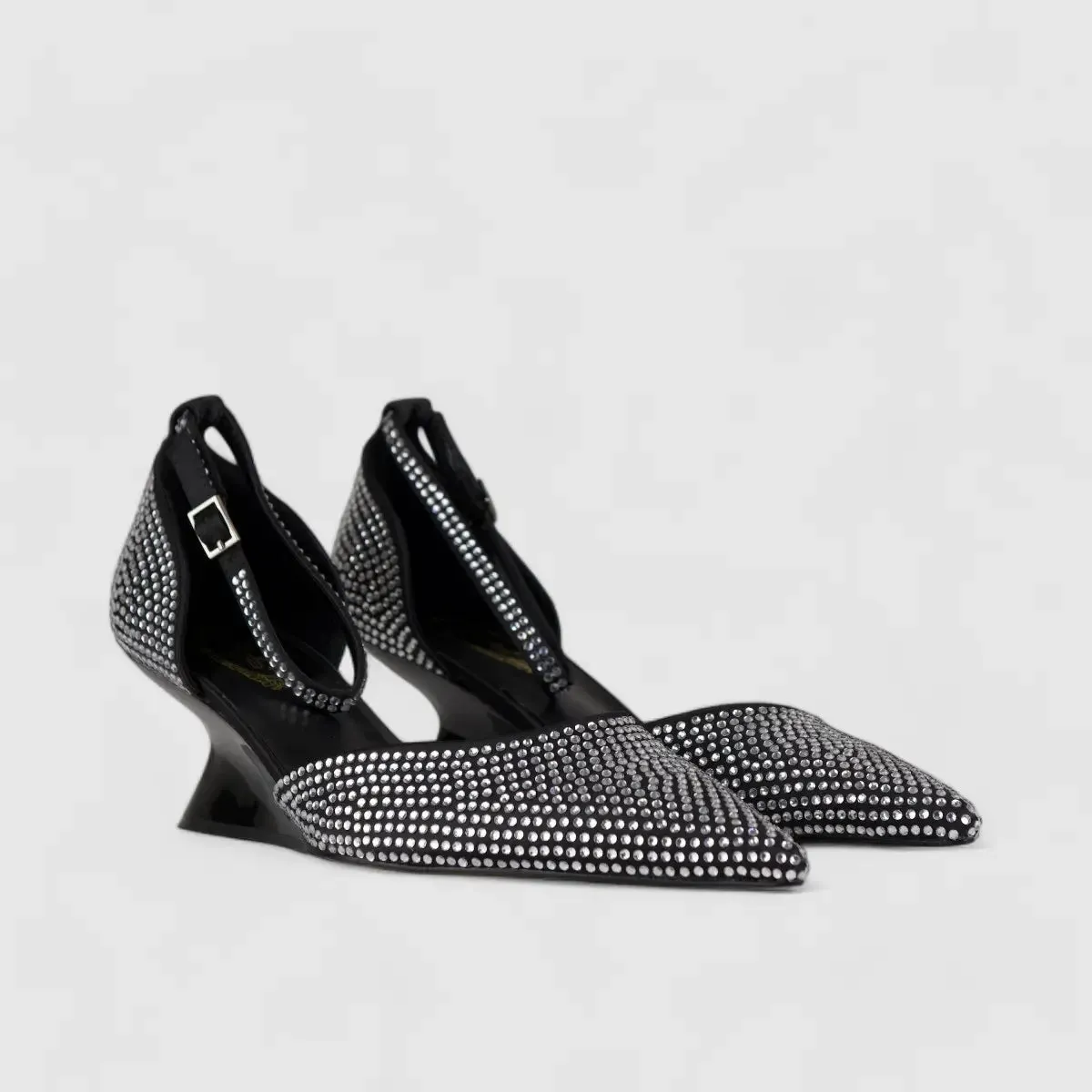 Bulbul Wedge Evening Sandal Black CAR5011