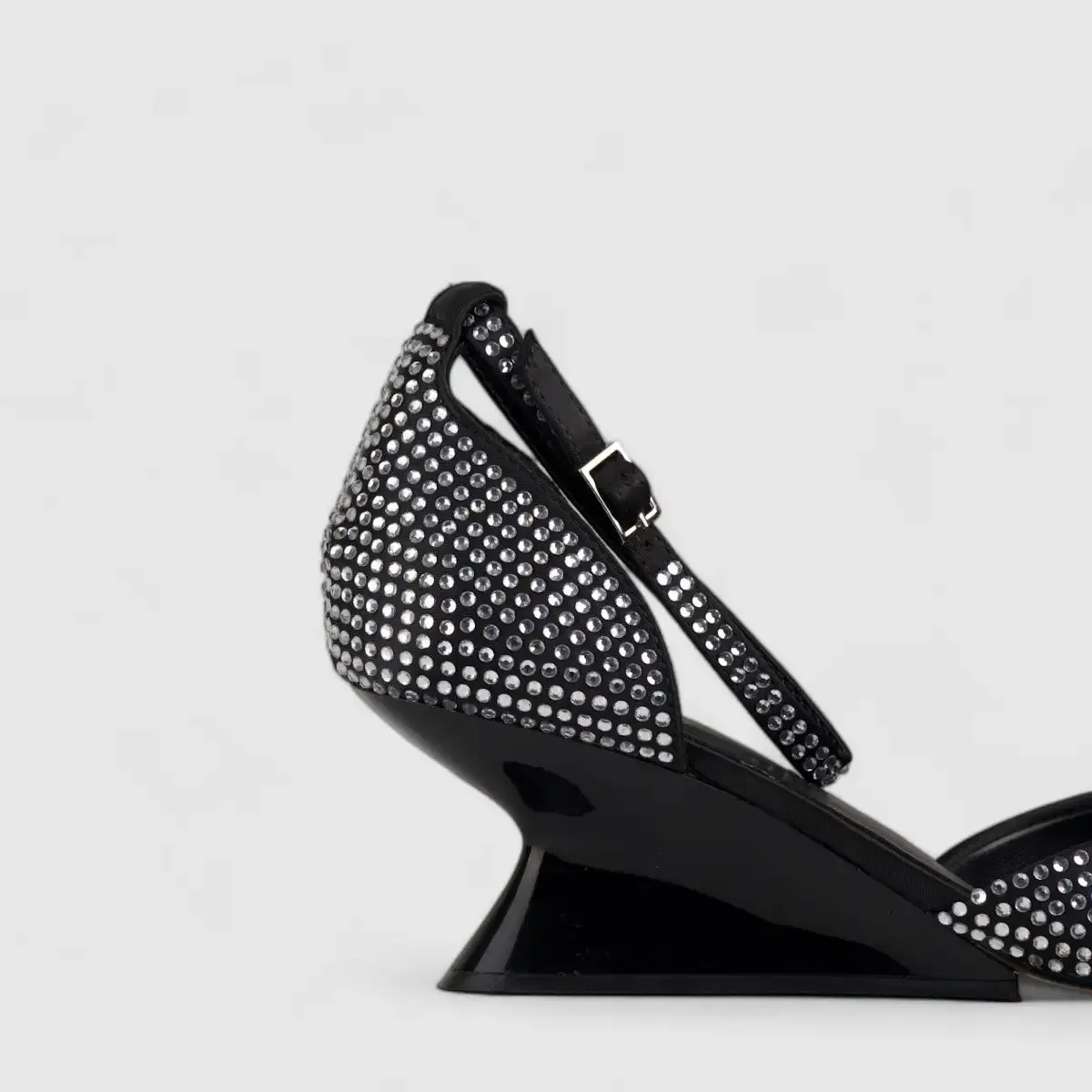 Bulbul Wedge Evening Sandal Black CAR5011