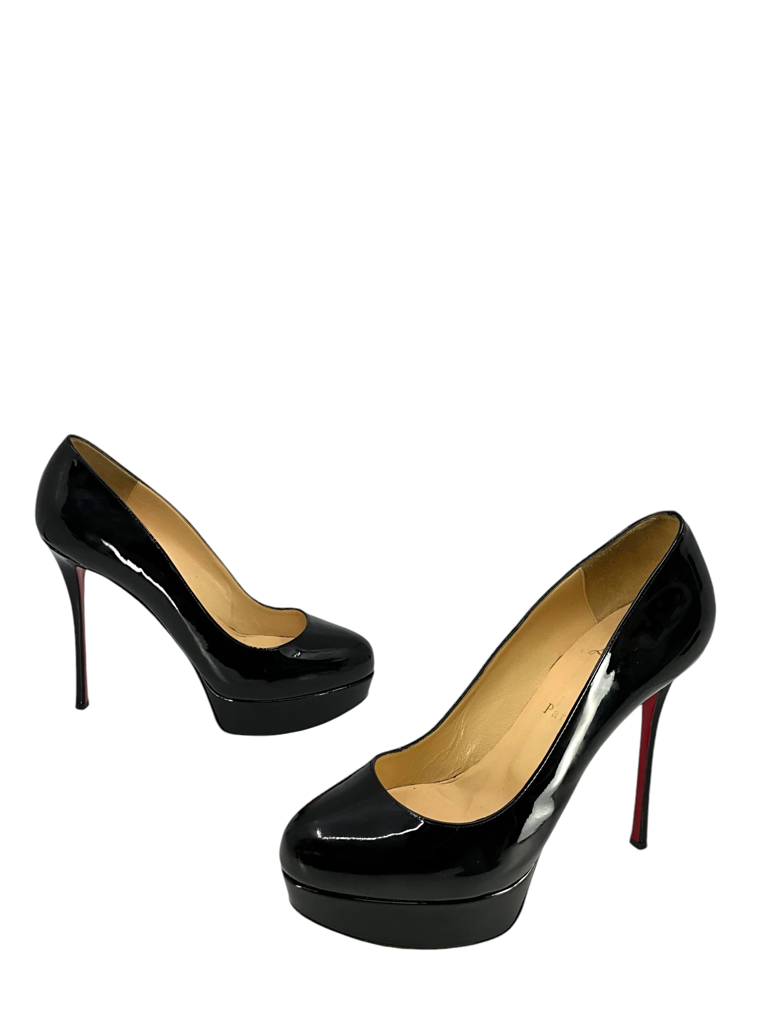 Christian Louboutin Patent Leather Platform Pumps Size 8