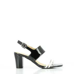 Dalessi Duplex Black & White Slingback Sandals