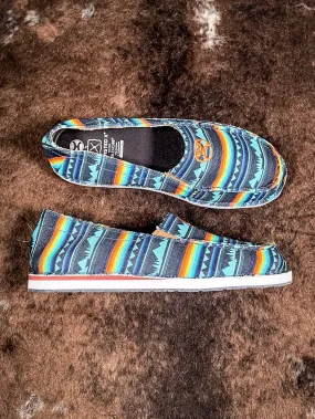 Danica Twisted X Hooey Slip-On - Blue Geo Landscape