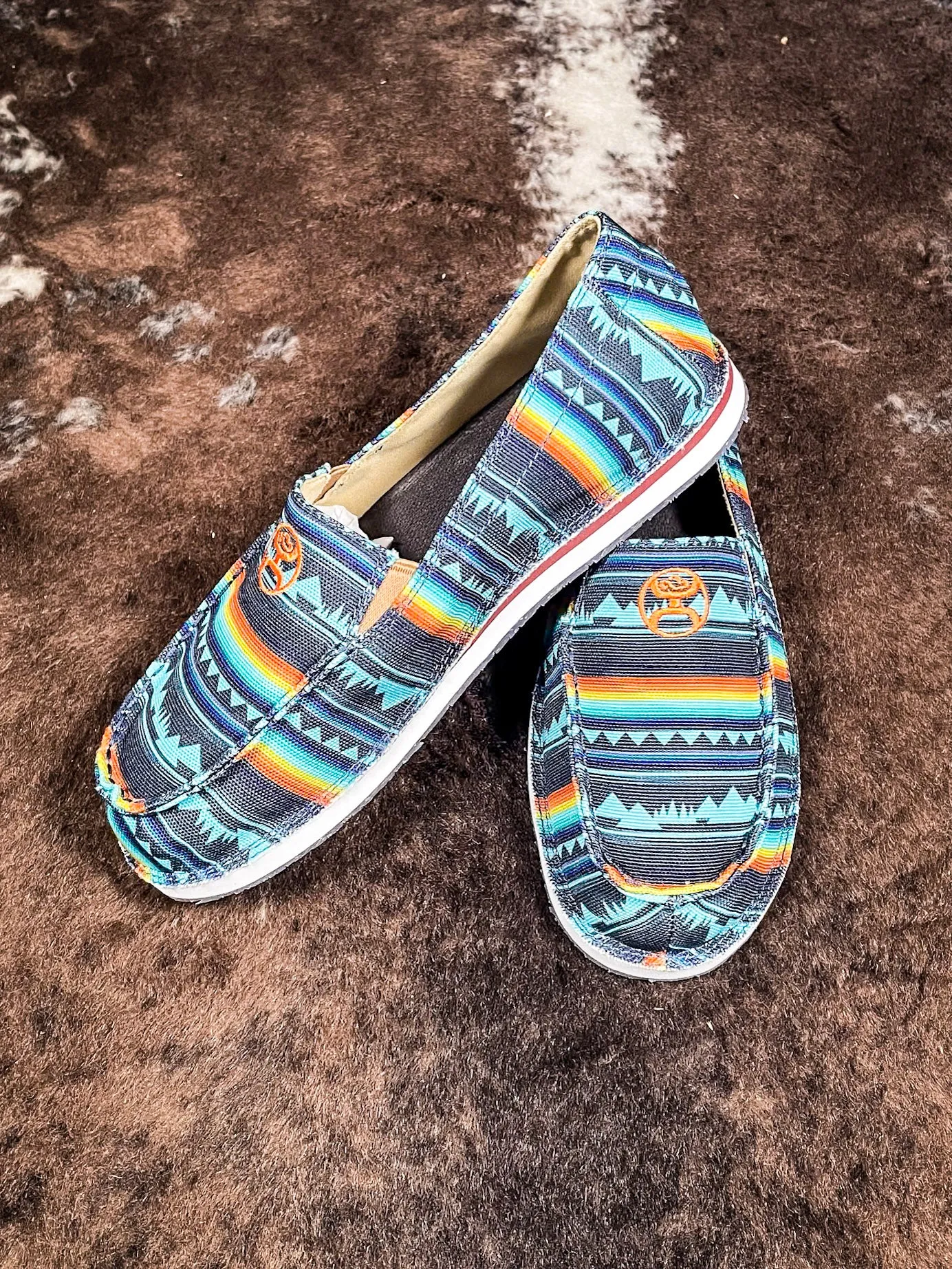 Danica Twisted X Hooey Slip-On - Blue Geo Landscape