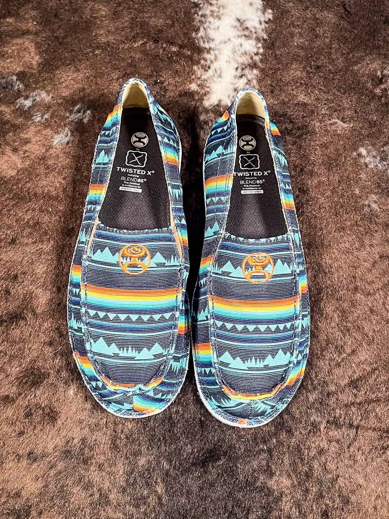 Danica Twisted X Hooey Slip-On - Blue Geo Landscape