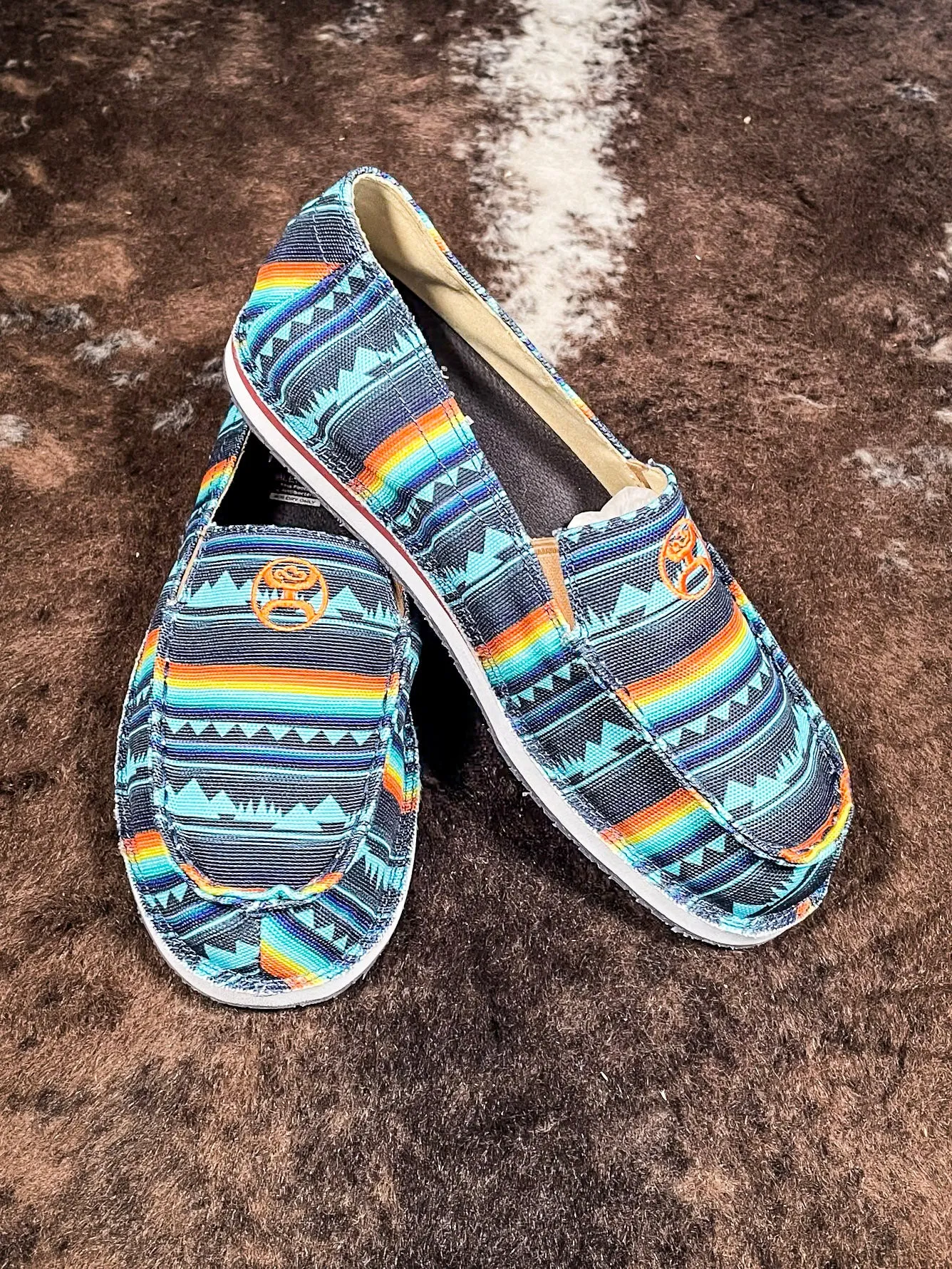 Danica Twisted X Hooey Slip-On - Blue Geo Landscape