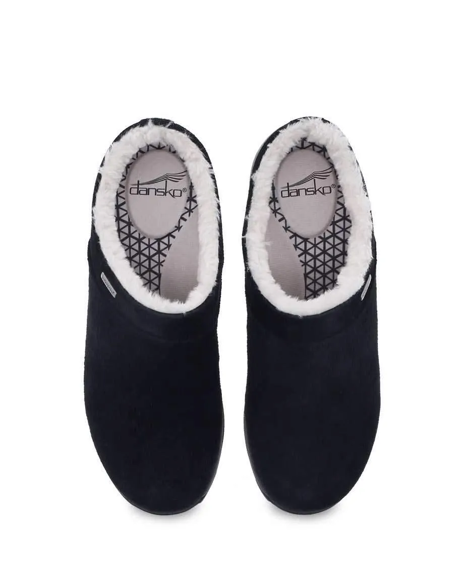 Dansko Women's Parson Slip On Shoes- Black Suede