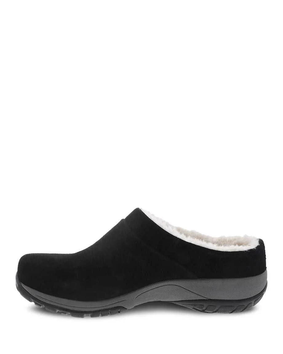 Dansko Women's Parson Slip On Shoes- Black Suede