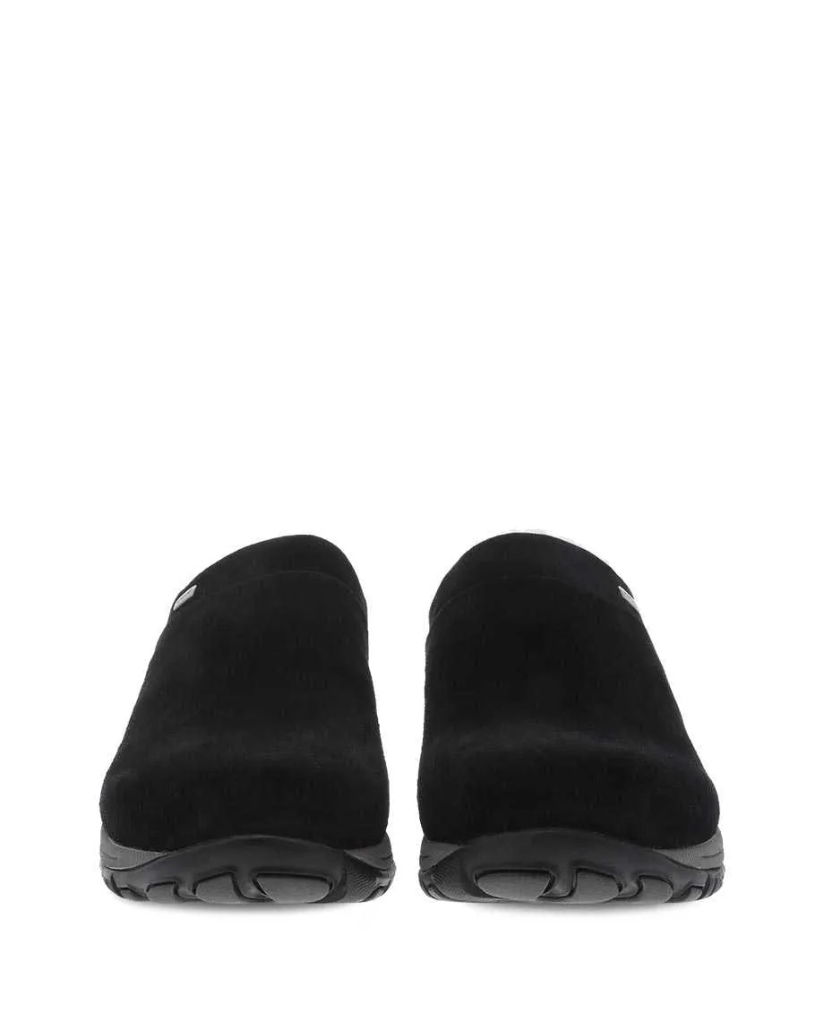 Dansko Women's Parson Slip On Shoes- Black Suede