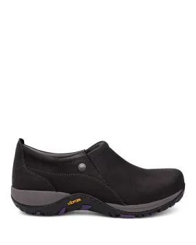 Dansko Women's Patti Slip Ons- Black Milled Nubuck