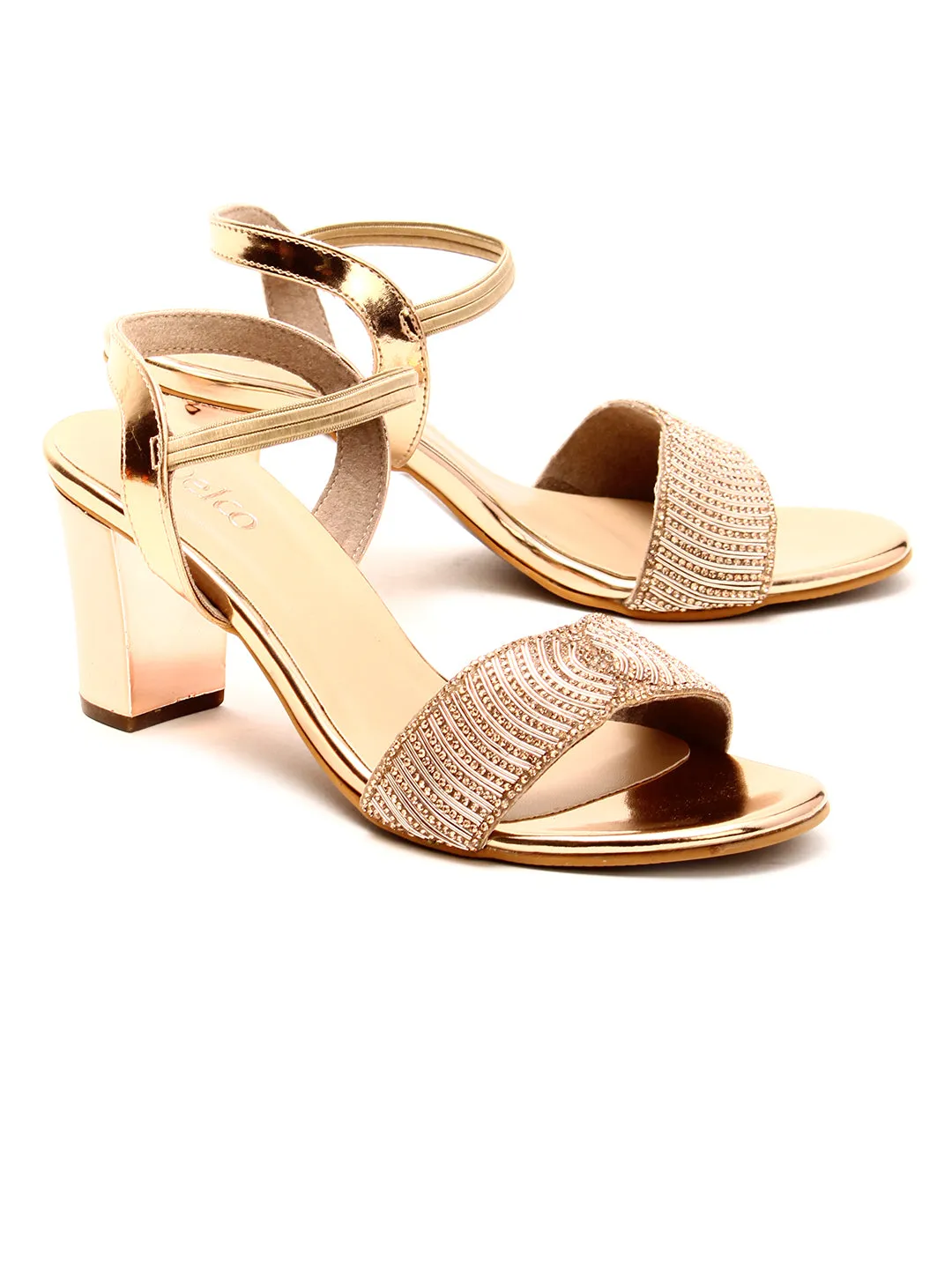 Delco Fancy Block Heel Pull-Ons