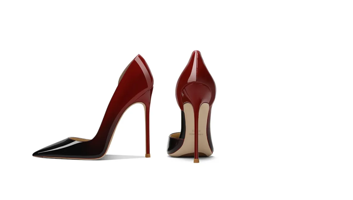 Escarpins Élégants - Side-Open High Heels for Women
