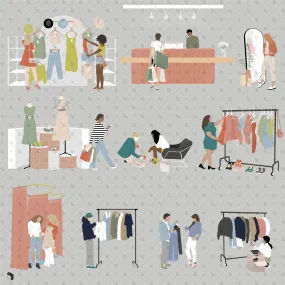 Flat Vector Clothing Shop