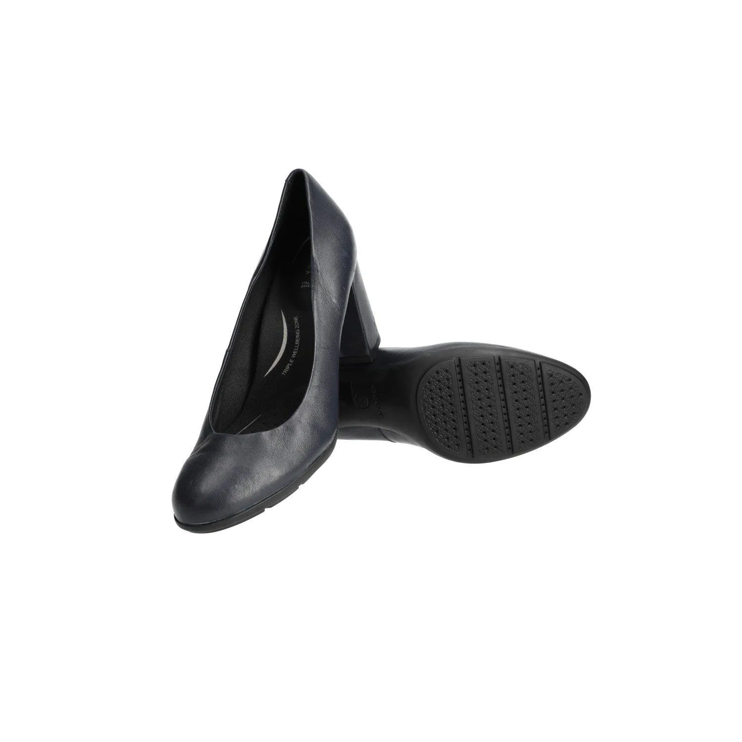 Geox D Annya A High-Heel Shoes Leather Blue Colour For Women