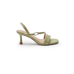 Green Pointed Toe Slingback Heels