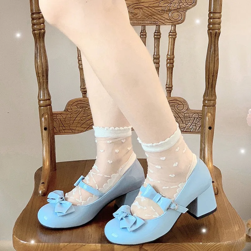 Instant Shipping! Double Bow Heels